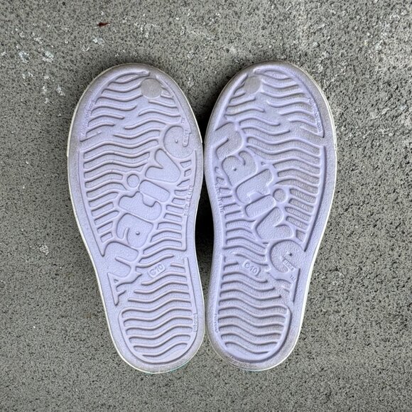 NATIVE Jefferson Purple Bling Shoes Girls 10 C10 Glitter Slip On Natives Sneaker - Picture 8 of 8